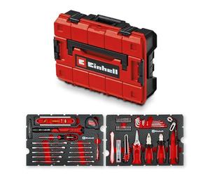 Originale Einhell Valigetta Attrezzi Trasloco E-Case 79 pz (Martello, Pinze, Cacciavite, Lame, Metro, Livella, Chiavi, Sistema E Case)