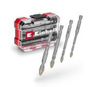 Originale Einhell XS-CASE set di punte per piastrelle in metallo duro da 4 pezzi (in acciaio per utensili, piastra in metallo duro appositamente rettificata, punta centrale, gambo E 6.3)