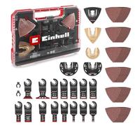 Originale Einhell XXL-CASE Set multiutensili da 70 pz. (lame per sega a tuffo, lame per sega semitonda, raspa a delta in metallo duro, piastra di supporto a delta, carta vetrata, adattatore Dremel)