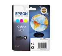ORIGINALE EPSON Globe Singlepack Colori 267 Ink Cartridge Ciano, Magenta, Giallo