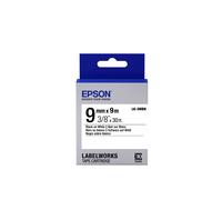 Epson Nastro fondo Standard Bianco per testo Nero 9/9 LK-3WBN