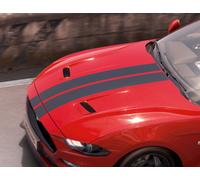 Originale Ford Mustang Strisce da gara Over-the-top, nero opaco 2018-2023
