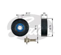Originale GATES Guida di Guida Cinghia Scanalata T38055 per Citroën Fiat