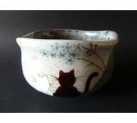 Originale Giapponese Matcha Ciotola Di Kutani, Kutaniyaki, Fatto Mano , Sunlight