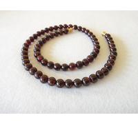 Originale Granato Rosso Pietra 5.5mm - 6mm Collana 6 MM Perline Varie Lunghezze