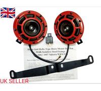 Originale Hella 12v Rosso Griglia Doppio Clacson Subaru 2002-2007 + Montaggio