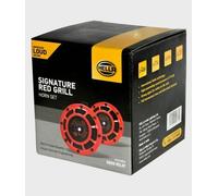Originale Hella 12v Rosso Griglia Super Doppio Tono Corno Set 500Hz 300hz Relay