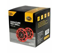 Originale Hella 12v Rosso Griglia Super Doppio Tono Corno Set 500Hz 300hz Relé &
