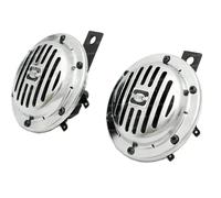 Originale Hella Midi Argento Cromato 12v Clacson Set Universale Auto Moto Reale