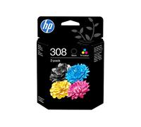 Originale HP 308 Multipack 2 cartucce d'inchiostro Ciano, Giallo, Magenta, Nero