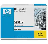 Originale HP 61X 2-Pack High Yield Original Laserjet Cartridges 2 Pz Nero