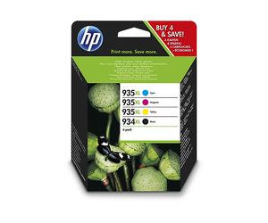 Originale HP 934XL High Yield Black/935XL Cyan/Magenta/Yellow 4-pack Original Ink Cartridges Nero, Ciano, Magenta, Giallo