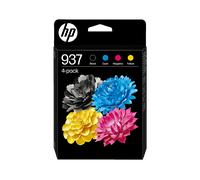 Originale HP 937 Multipack 4 cartucce d'inchiostro Ciano, Giallo, Magenta, Nero