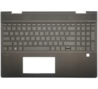 Originale HP Invidiare 15-DS Copertura Poggiapolso Tastiera Nero UK L53987-031