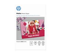 Originale HP Matte Photo Paper, 180 g/m2, 10 x 15 cm (101 x 152 mm), 25 sheets Nero, Bianco