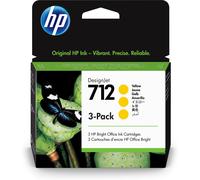 HP Confezione da 3 cartucce di inchiostro giallo originale DesignJet 712 da 29 ml