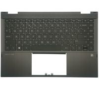 Originale HP Pavilion 14-DW Copertura Poggiapolso Tastiera UK Ash Grigio