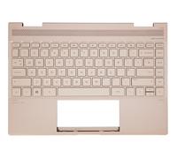 Originale HP Spectre 13-AE Copertura Poggiapolso Tastiera UK Oro Rosa Backlit