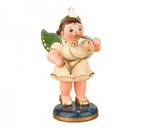 Originale Hubrig Arte Popolare Angelo Con Corno Erzgebirge