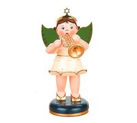 Originale Hubrig Arte Popolare Angelo Con Tromba Erzgebirge