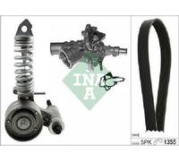 Originale INA Pompa Acqua + Set Cinghia Scanalata 529 0297 31 per Opel