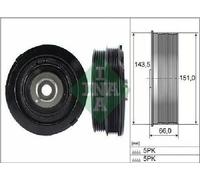 INA Puleggia cinghia albero a gomiti 544 0069 10 antivibrante per BMW 3 E46 320 D