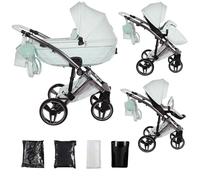 Originale Junama Candy - sistemi modulari passeggino combinato 2in1 3in1 4in1 Exclusive Prams (04 - menta, 2in1)