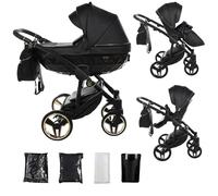 Originale Junama Diamond S Class - sistemi modulari passeggino combinato 2in1 3in1 4in1 Exclusive Prams (07 - nero, 2in1)