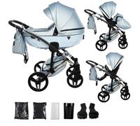 Originale Junama Diamond S Class - sistemi modulari passeggino combinato 2in1 3in1 4in1 Exclusive Prams (10 - azurro, 2in1 con adattatori)