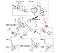 Originale Kia 0K56B 3323ZA Kit Pastiglie Freno,Freni a Disco Frontale Carnival