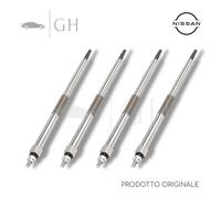 ORIGINALE - KIT 4 CANDELETTE PRERISCALDAMENTO ACCENSIONE NISSAN X-TRAIL 2.2 DCI