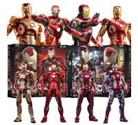 Originale LED FondJoy Iron Man MK42 MK43 MK46 MK1 MK2 MK3 MK4 Giocattoli FAI DA TE Action Figure Tony Stark Collezione Anime Modello Regalo Dei Capretti