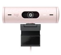 Logitech Brio 500 Webcam Full HD Correzione Luce - Rosa | Show Mode, Mic Riduzione Rumore, Copertura Privacy, Compatibile con MS Teams, Google Meet, Zoom, Cavo USB-C