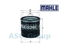 Originale MAHLE Ricambio Avvitabile Filtro Olio Motore OC 996 OC996