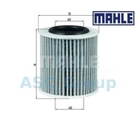 Originale MAHLE Ricambio Filtro Olio Motore Inserti OX 834D OX834D