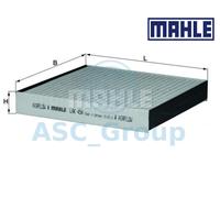 Originale MAHLE Ricambio Interno Aria Filtro Anti-polline Cabina Lak 454 LAK454