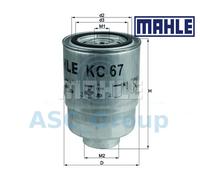 Originale MAHLE Ricambio Motore Avvitabile Filtro Carburante KC 67