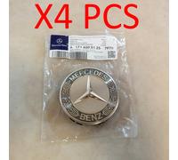 Originale Mercedes Benz tappo centrale ruota logo OEM stella cromata blu...