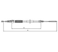 Originale metzger Autoteile Flessibile Freno a Mano 10.7408 per VW