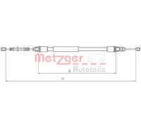 Originale METZGER Cavo Di Freno Di Emergenza 10.4712 Per Citroën Peugeot