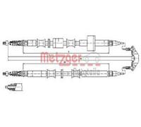 Originale METZGER Cavo Di Freno Di Emergenza 11.5766 Per Opel