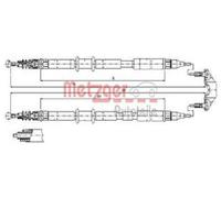 METZGER 11.5953 Cavo freno a mano