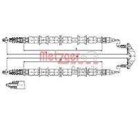 Originale Metzger Flessibile Freno a Mano 11.5864 per Opel