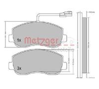 Originale METZGER Kit Pastiglie Freno a Disco 1170148 per Nissan Opel Renault