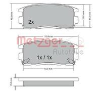 Originale METZGER Kit Pastiglie Freno Freni a Disco 1170256 per Chevrolet Opel
