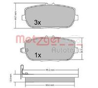 METZGER Kit pastiglie freni