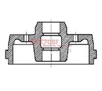 Originale METZGER Tamburo Freno BT 9668 Per Ford Mazda