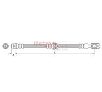Originale METZGER Tubo Dei Freni 4116205 Per Audi