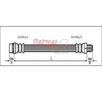 Originale METZGER Tubo Del Freno 4111158 Per Citroën Peugeot