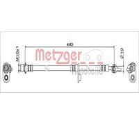 Originale METZGER Tubo Del Freno 4111649 Per Toyota